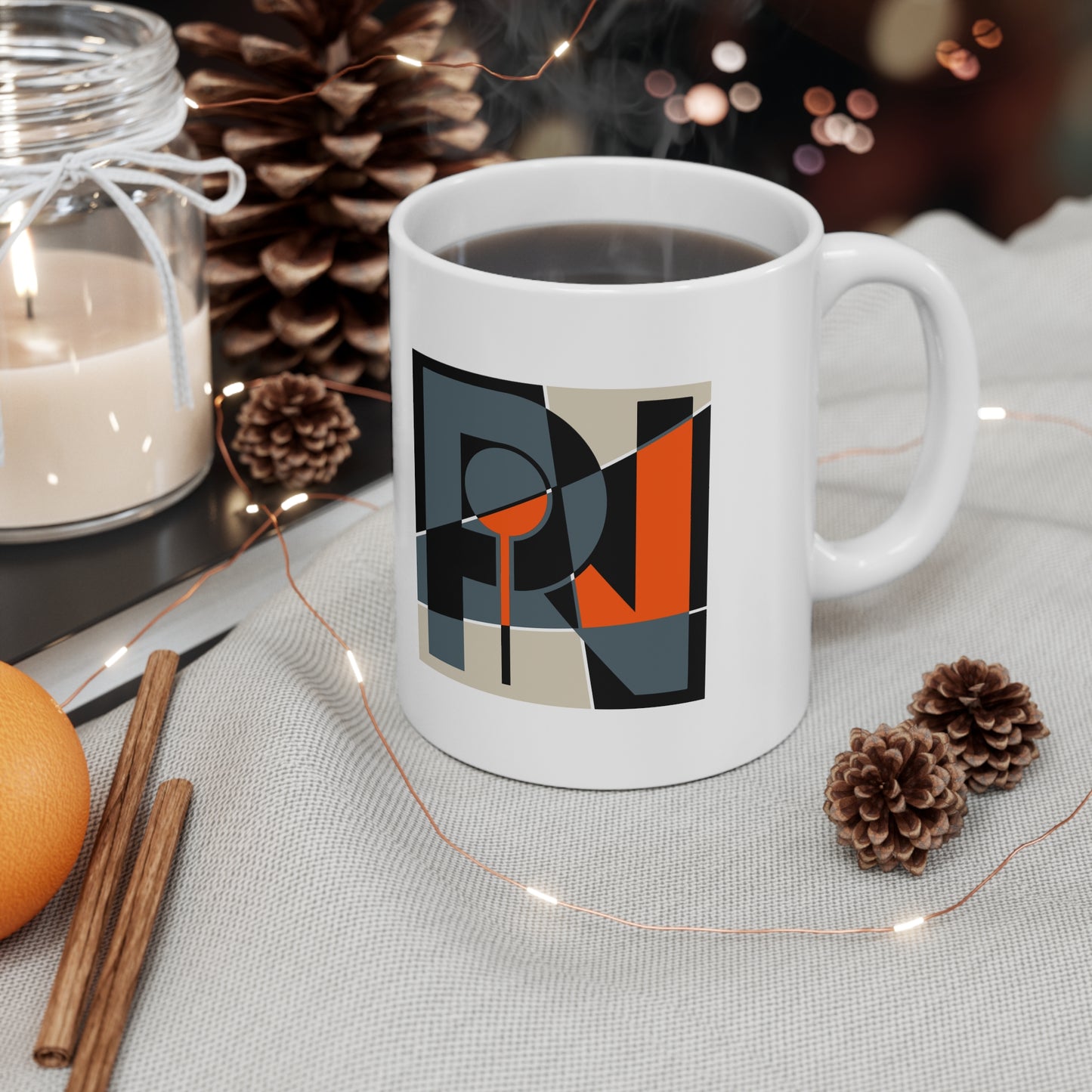 Ceramic Mug 11oz (Abstract Logo)