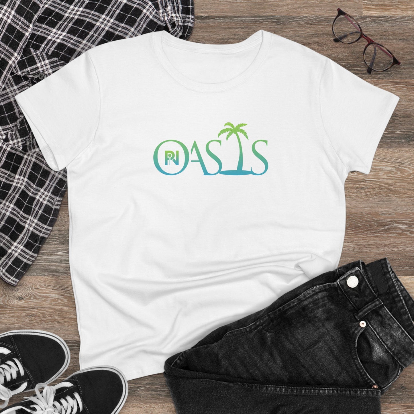 Women's Cotton Tee (PIN Oasis)