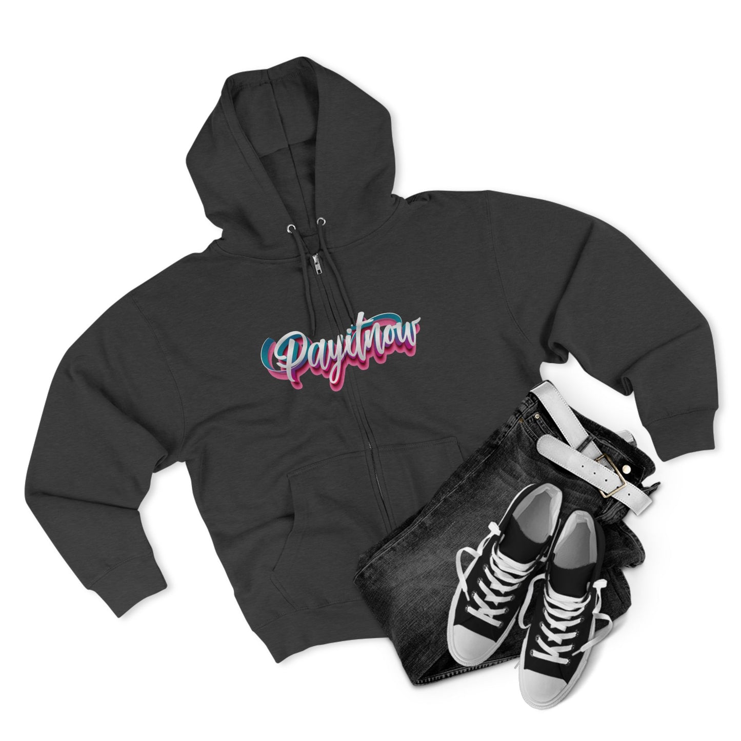 Unisex Zip Hoodie (Pay It Now Spray) V2