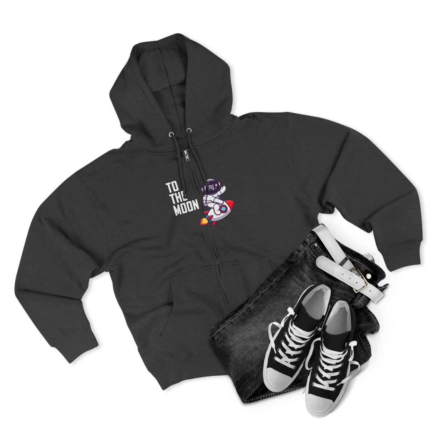 Unisex Zip Hoodie (To the moon) V2
