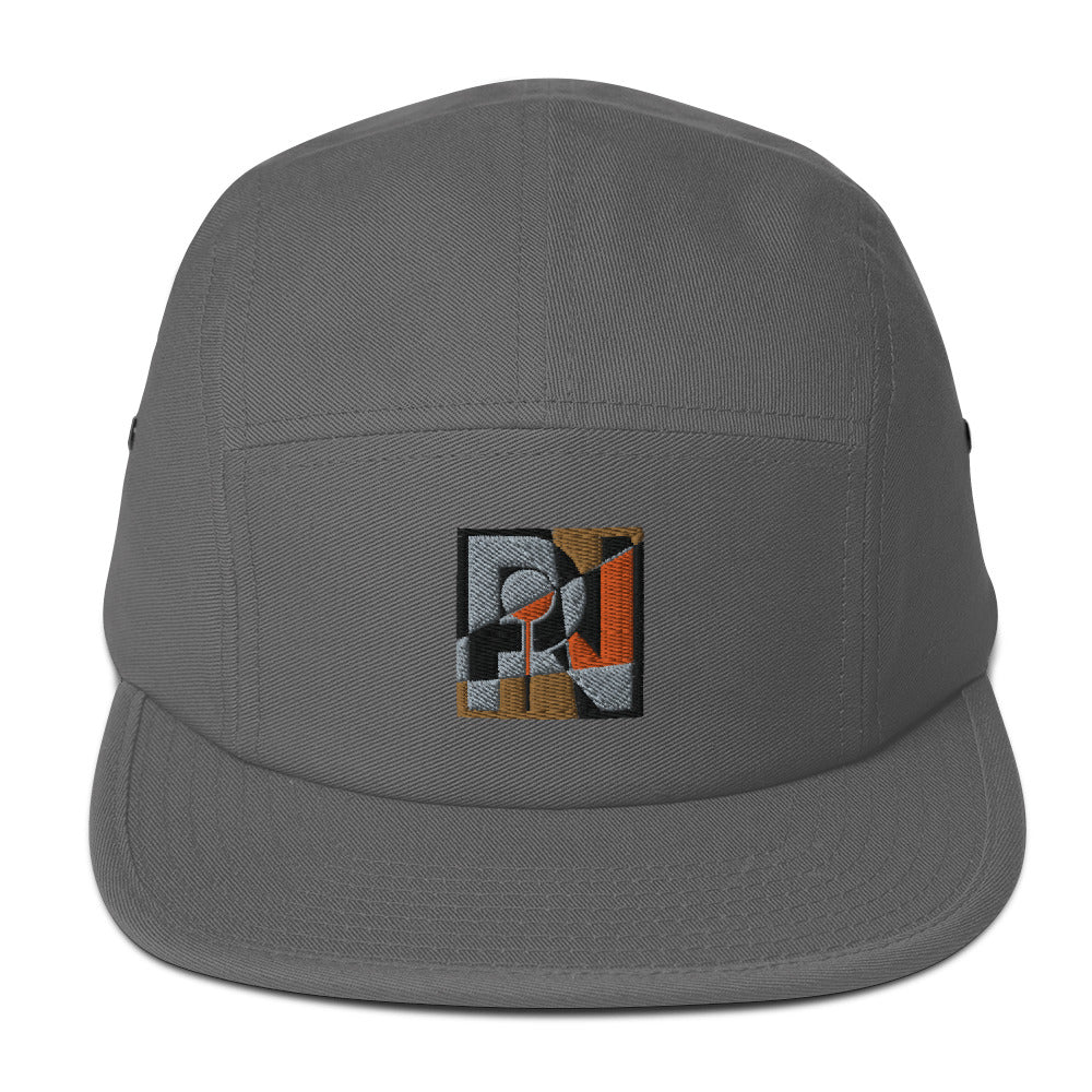 Unisex abstract logo five panel cap