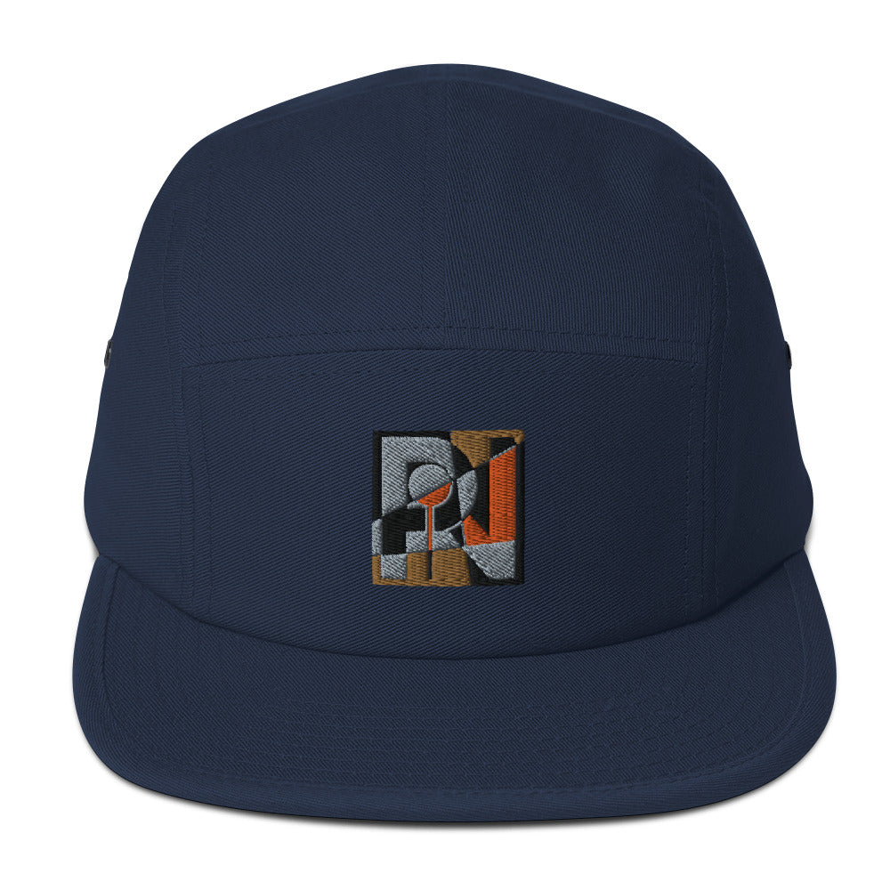 Unisex abstract logo five panel cap