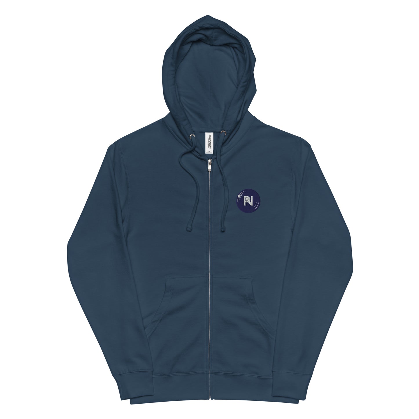 Unisex company logo zip up hoodie