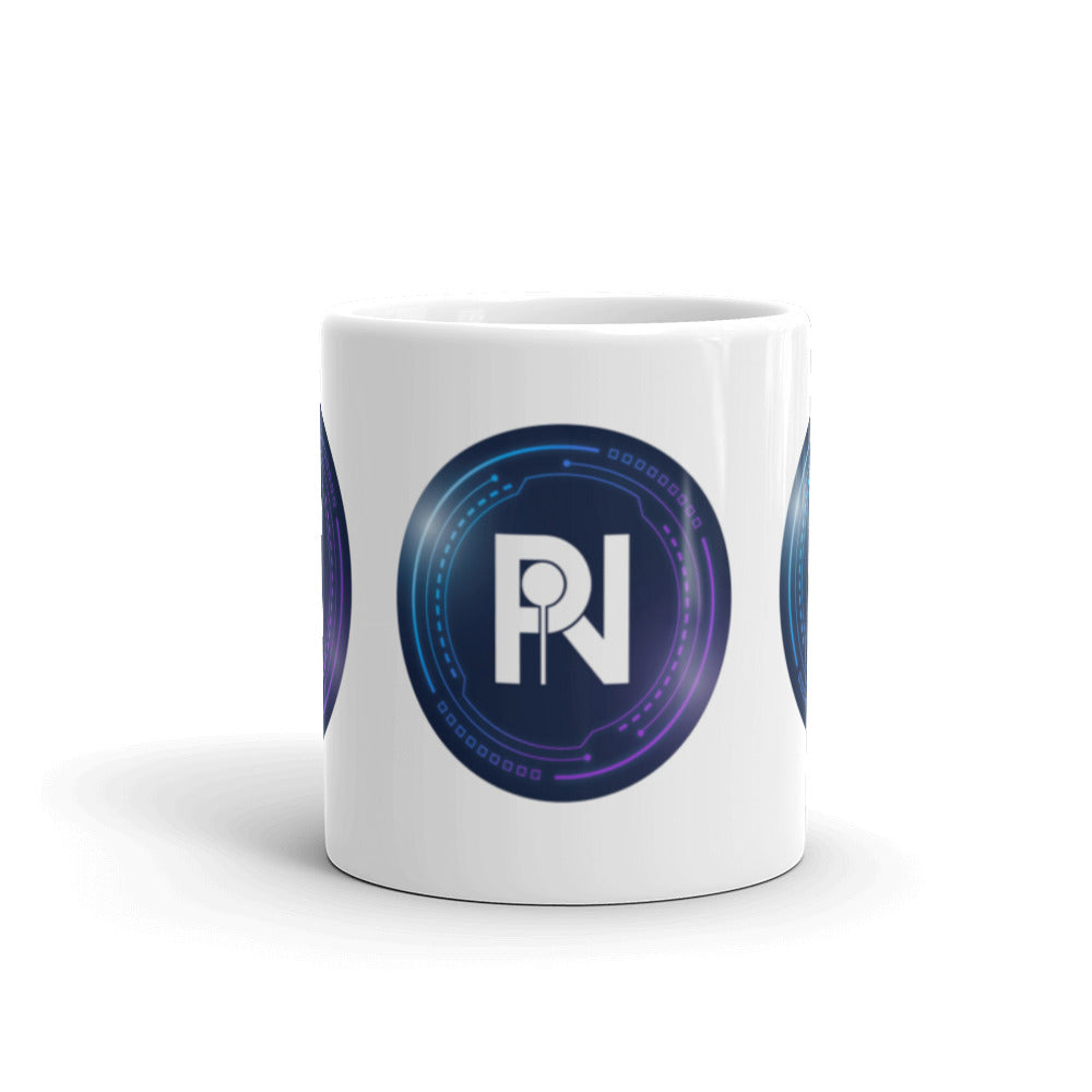 Glossy company logo mug
