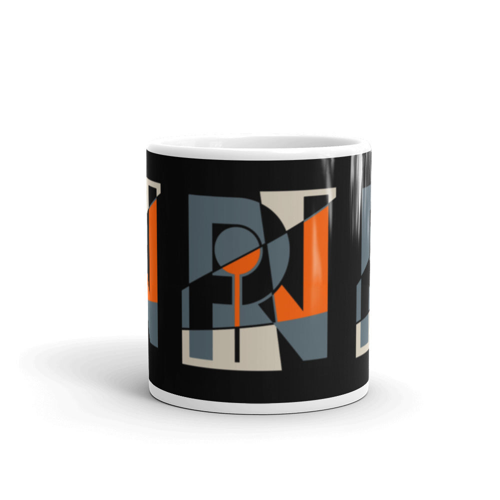 Glossy abstract logo mug