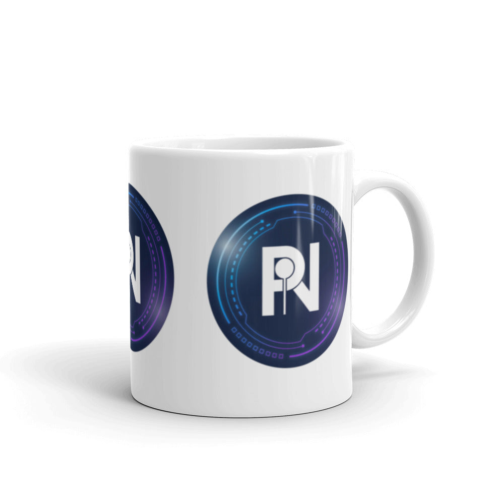 Glossy company logo mug