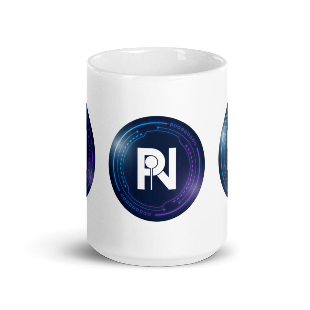 Glossy company logo mug