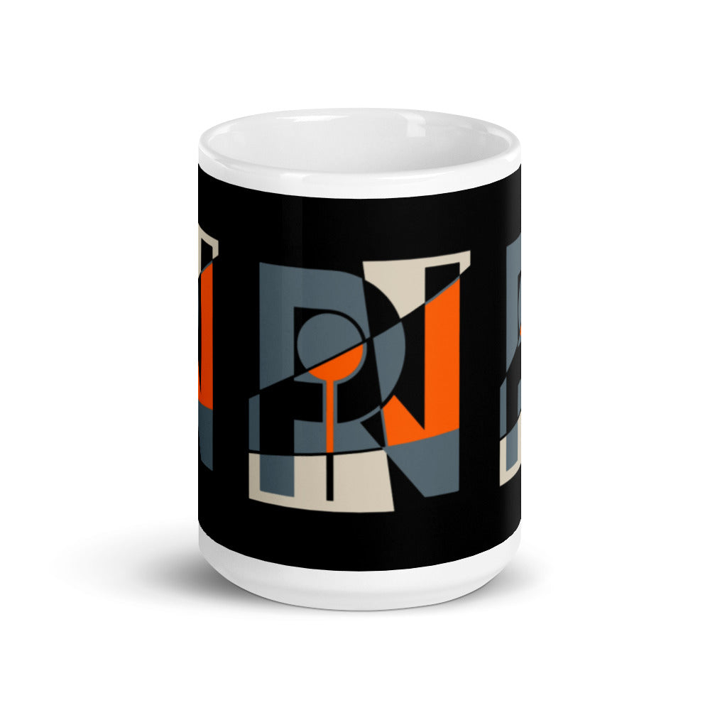 Glossy abstract logo mug