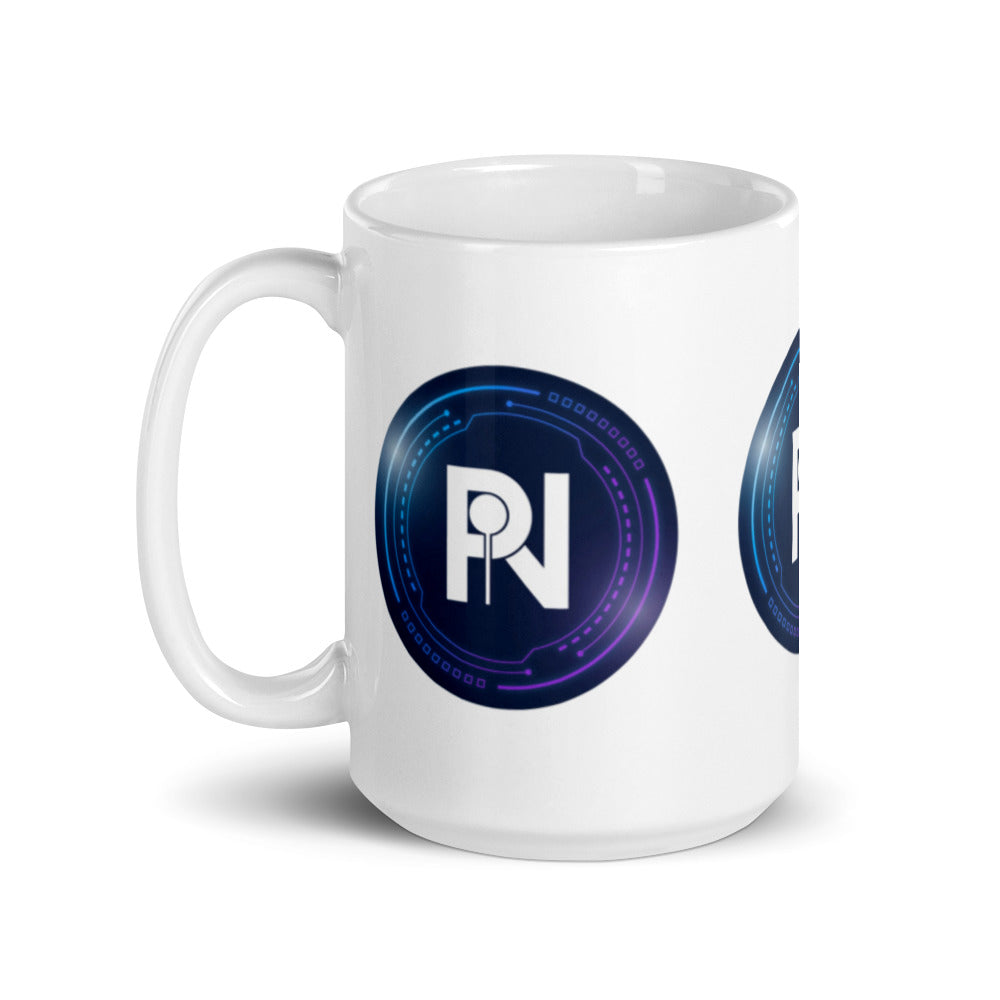 Glossy company logo mug