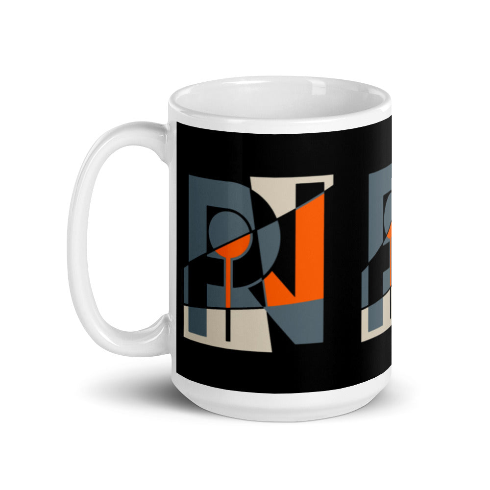 Glossy abstract logo mug