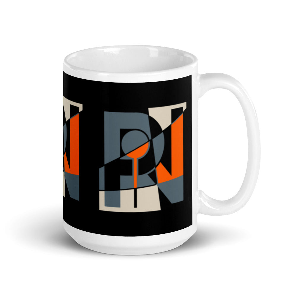 Glossy abstract logo mug
