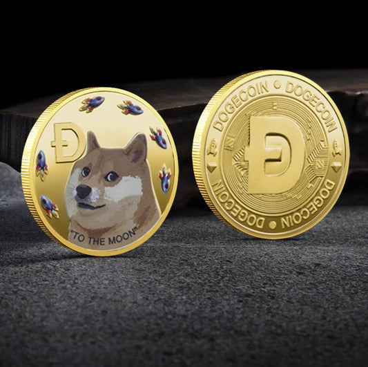 Gold Plated Doge Crypto Collectible Coin