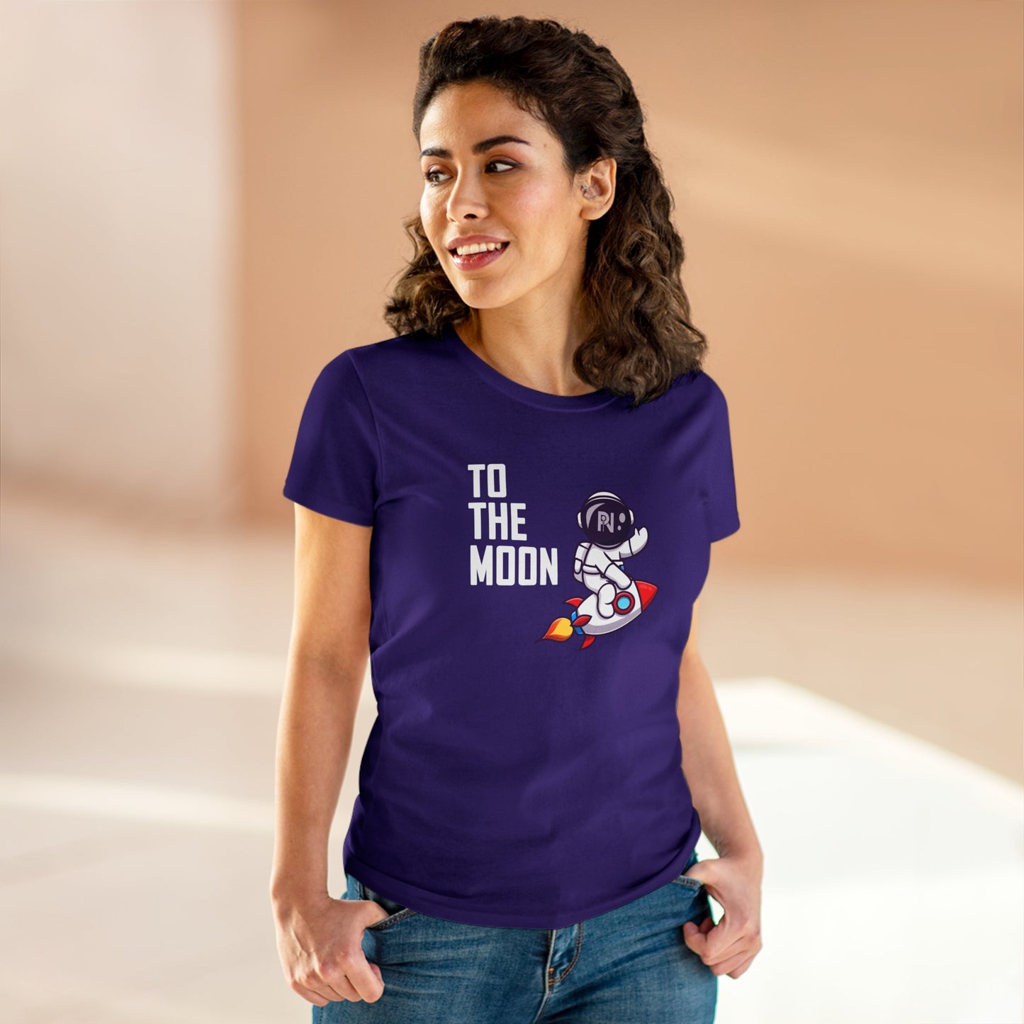 Women's Cotton Tee (To the moon)