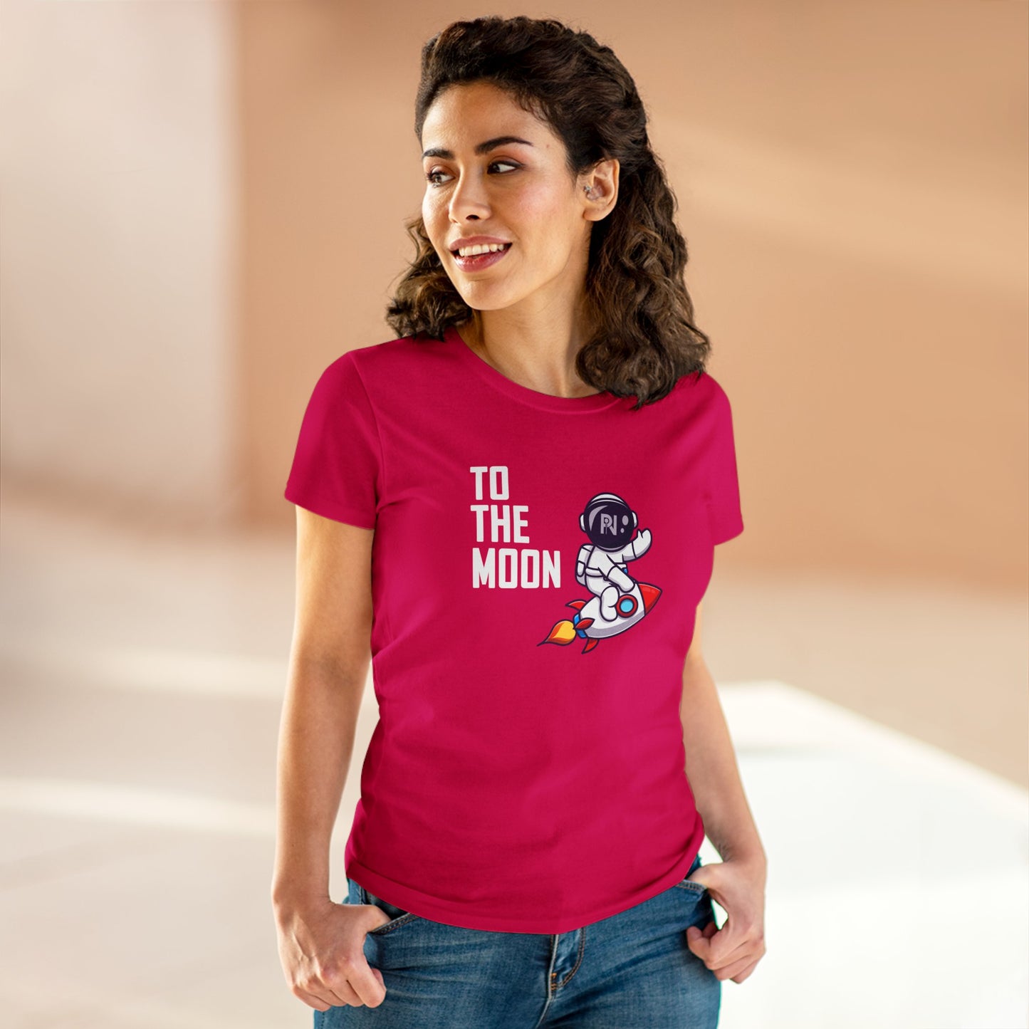 Women's Cotton Tee (To the moon)