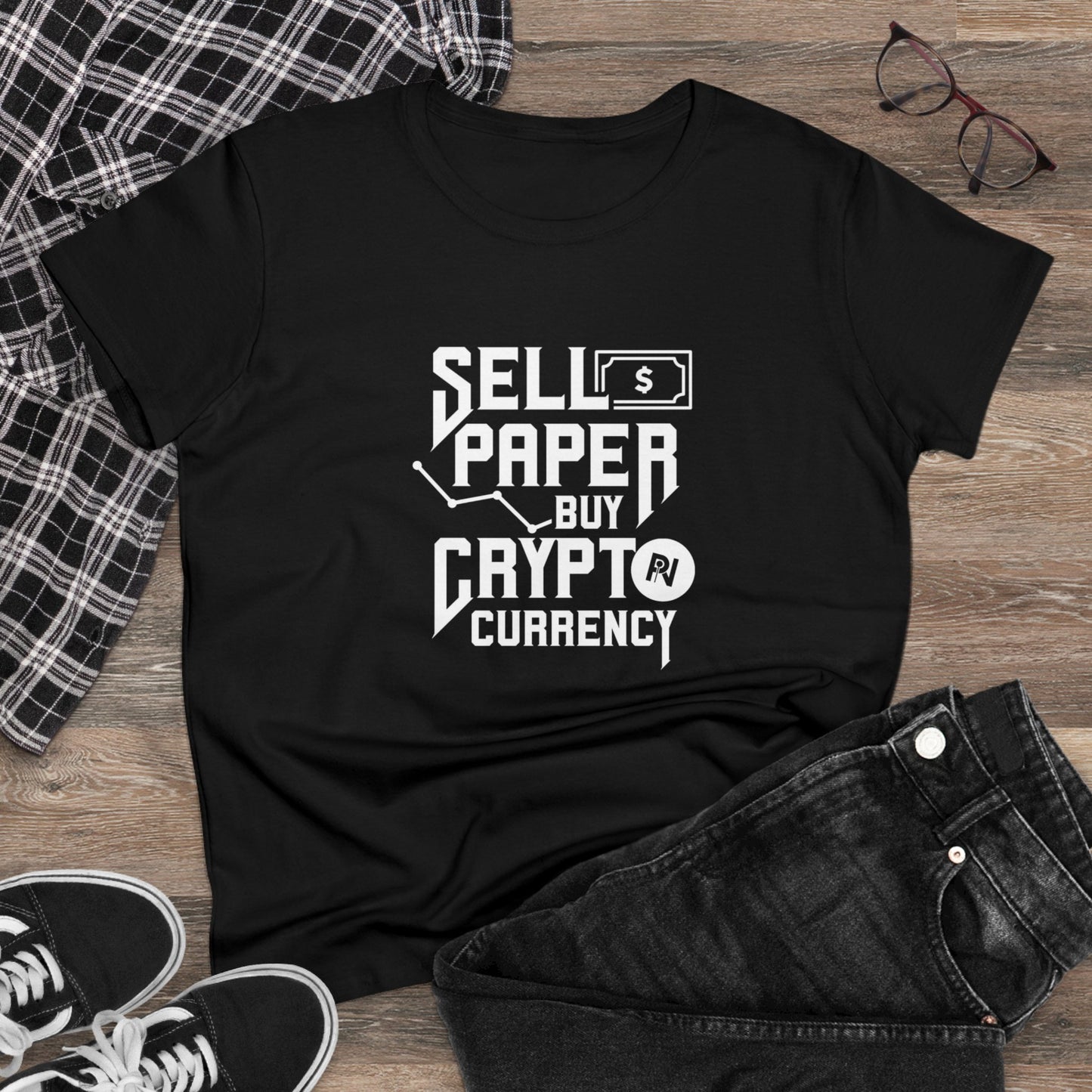 Women's Cotton Tee (Sell crypto, Buy Paper)