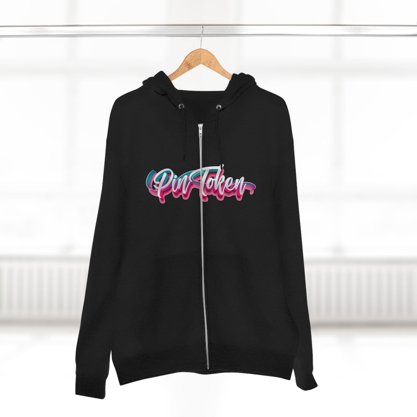 Unisex Zip Hoodie (PIN Token Spray Paint) V2