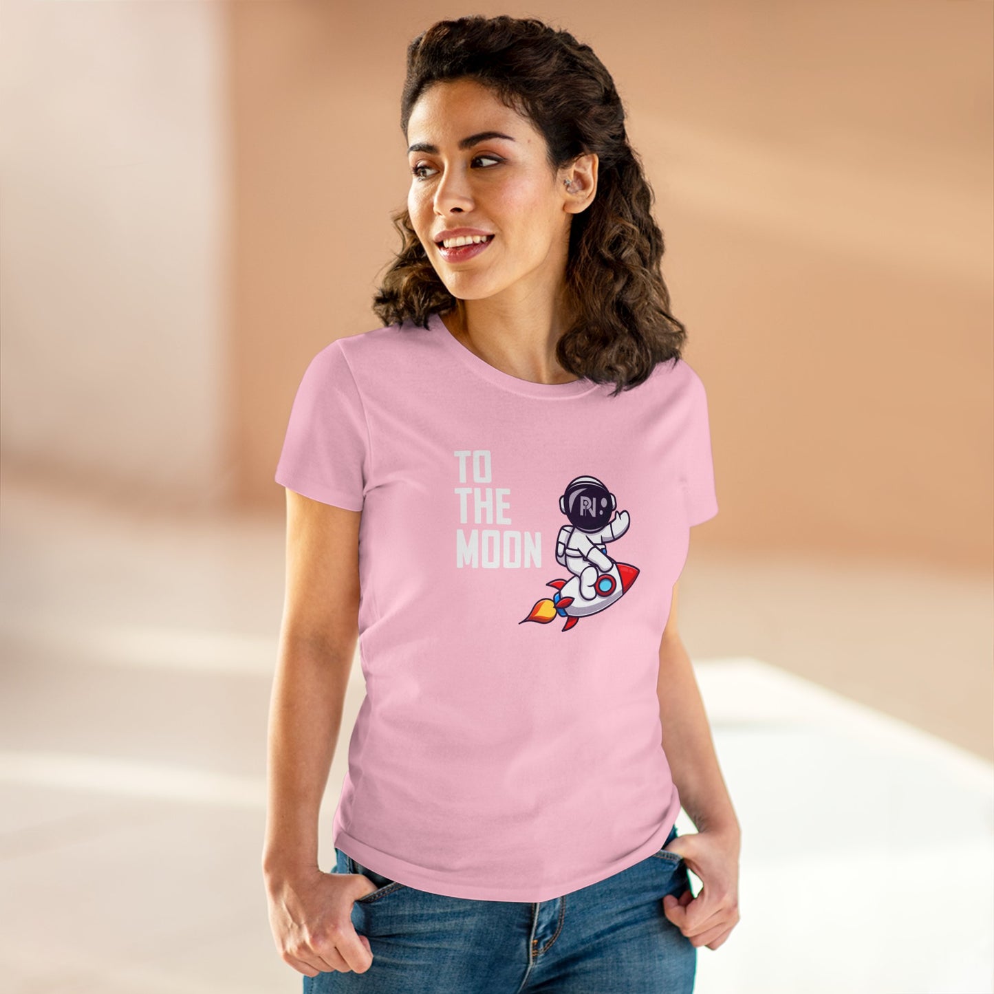 Women's Cotton Tee (To the moon)