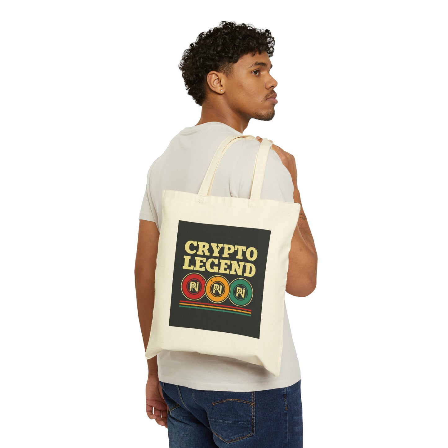 Cotton Canvas Tote Bag (Crypto Legends)