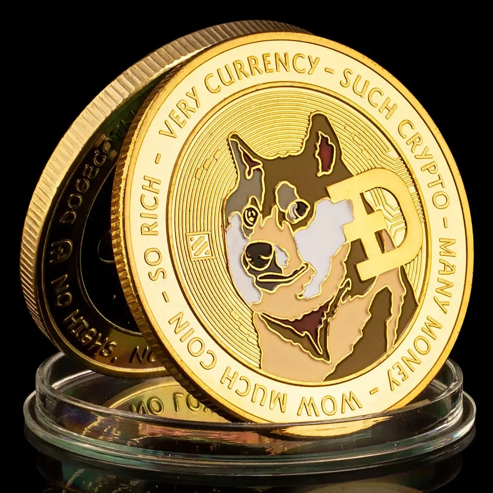 Gold Plated Doge Crypto Collectible Coin