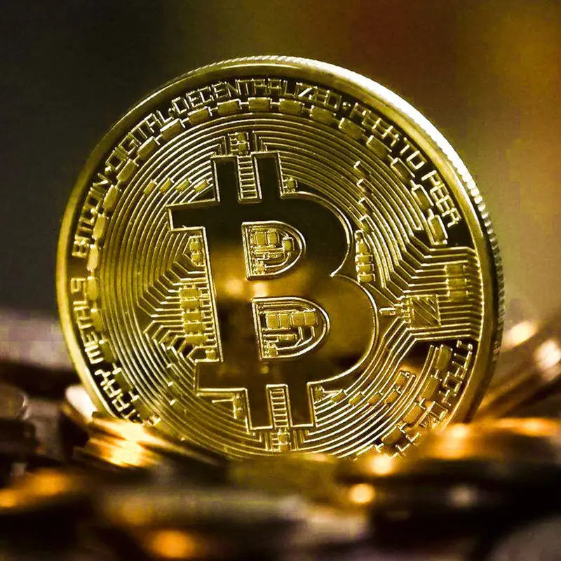 Gold Plated Bitcoin Crypto Collectible Coin