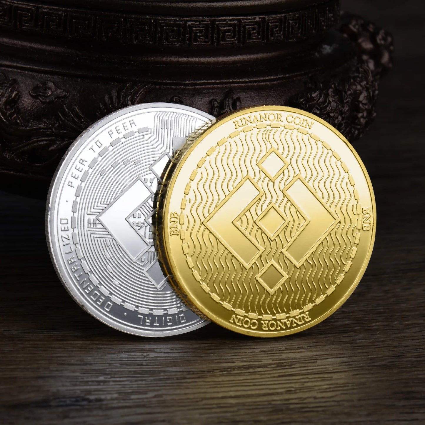 Gold Plated BNB Crypto Collectible Coin