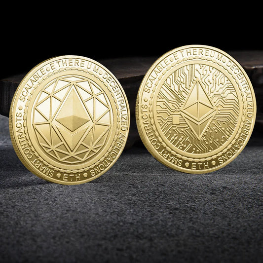 Gold Plated Ethereum Crypto Collectible Coin