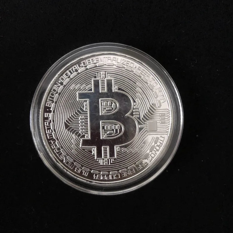 Gold Plated Bitcoin Crypto Collectible Coin