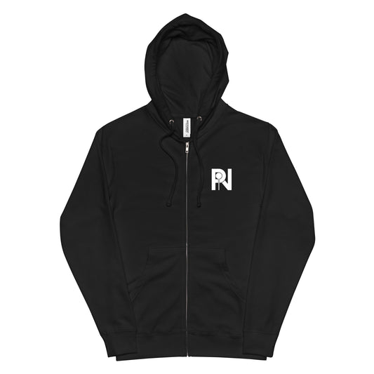 Unisex simple logo zip up hoodie