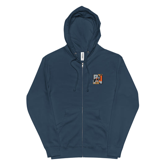 Unisex abstract logo zip up hoodie