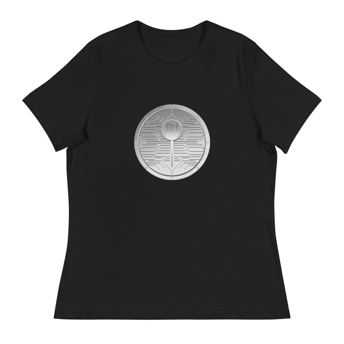 Women's graphic PIN token relaxed t-shirt