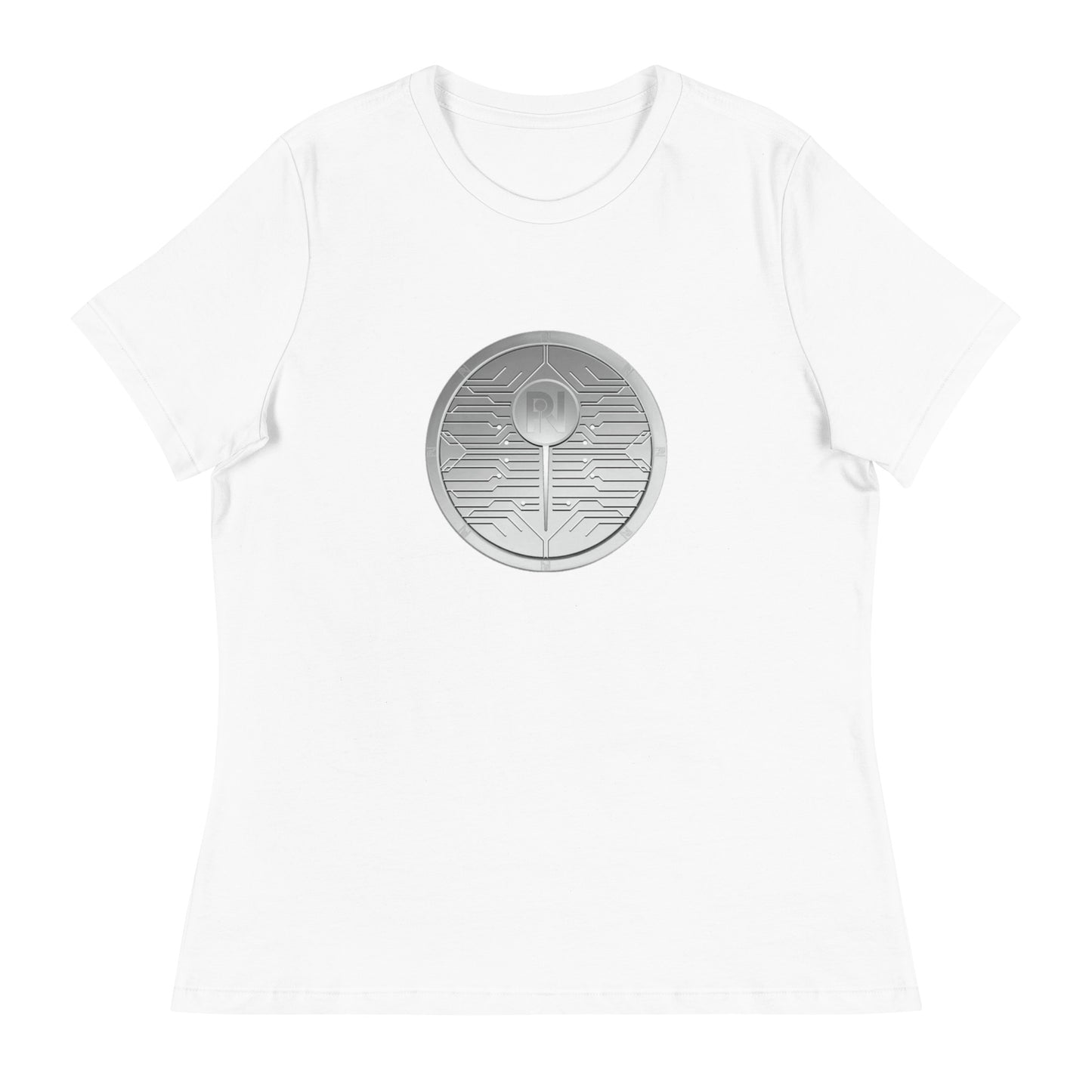 Women's graphic PIN token relaxed t-shirt